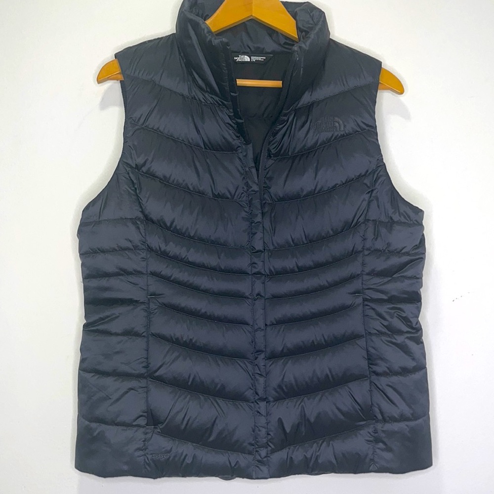 The North Face 550 Womens Goose Down Metallic Black Puffer Vest